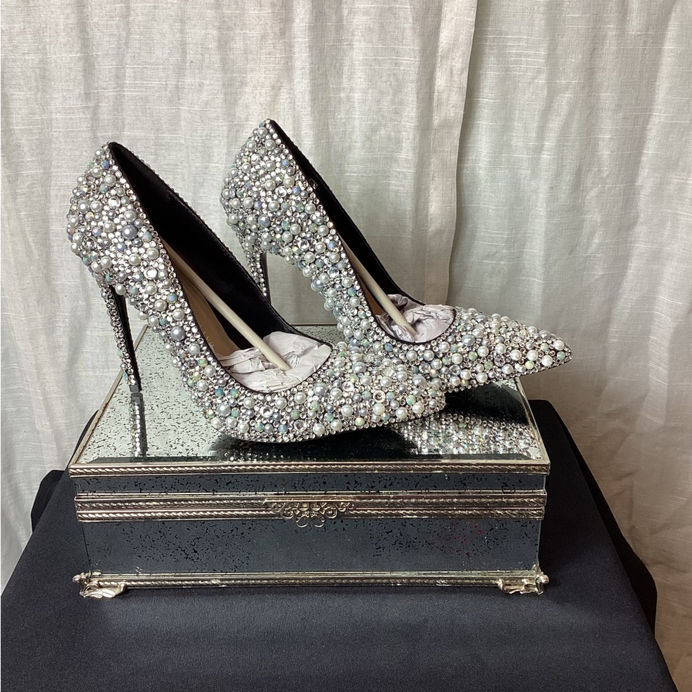 Azalea Wang Diamond&Pearls stiletto heels; Size: 10 - Picture 3 of 7